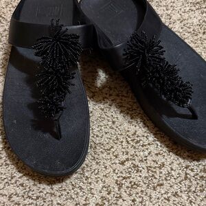 Fitflop Black Beaded Women's Sandals